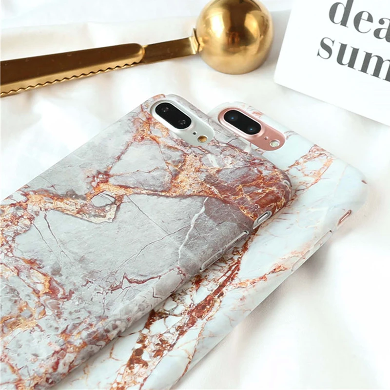 Отсутствие модные роскошные Мрамор текстуры шаблон телефон чехлы для iPhone 6 Чехол