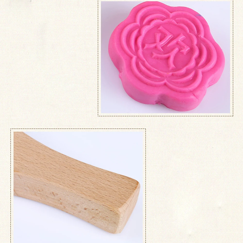 

4 Flower Shape Grid Environmental Wooden Muffin Mooncake Cups Handmade Soap Molds Biscuit DC156