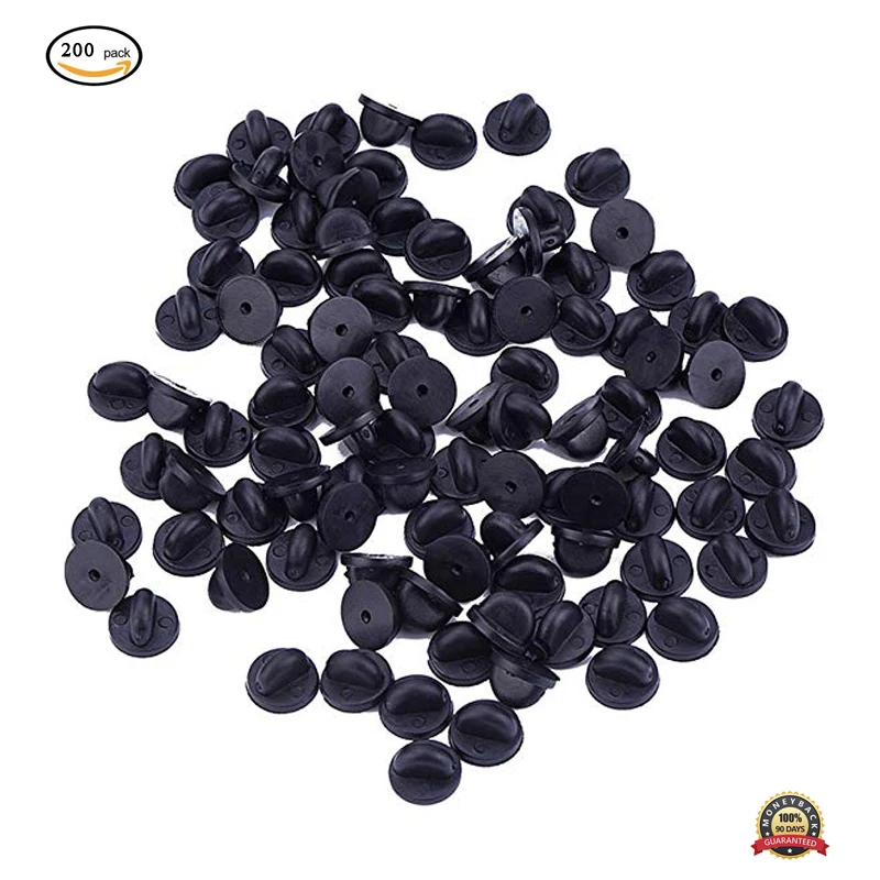 

PVC Rubber Pin Backs PVC Rubber Pin Keepers Black Pin Back Replacement for Craft Making pin Brooch base Jewelry Accessories
