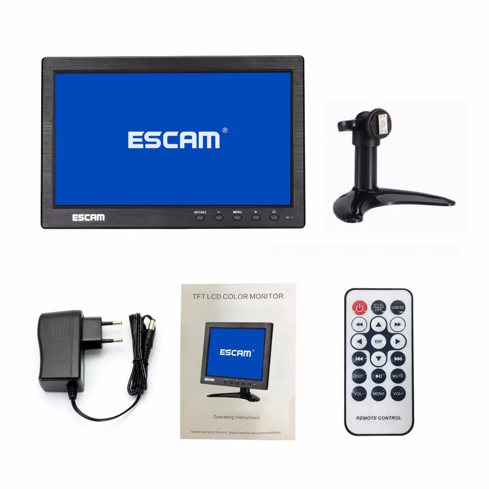 Escam 8/10-дюймовый T08/T10 TFT HD ЖК-дисплей Мониторы для безопасности Камеры Скрытого