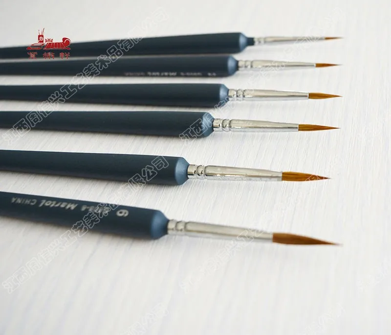 6 шт./компл. кисть цвета воды для волос короткое масло деревянных ручек краски