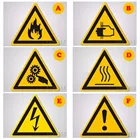 Предупреждающие знаки, наклейки с логотипом s, защитные этикетки, водостойкие маслостойкие предупреждающие бирки, наклейки на стену машины, 5 шт.