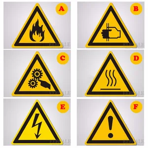 Предупреждающие знаки, наклейки с логотипом s, защитные этикетки, водостойкие маслостойкие предупреждающие бирки, наклейки на стену машины, 5 шт.