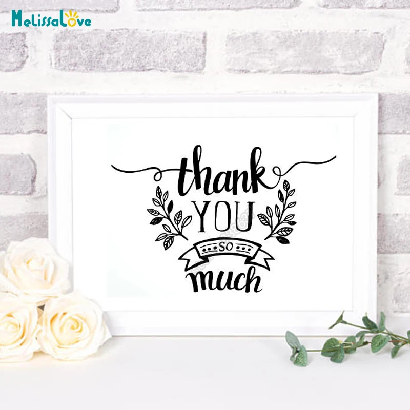 New Design Wedding Sticker Thank You So Much Reception Sign Thank-Phrase Quotes Decal Party Decor Living Room B634 | Дом и сад