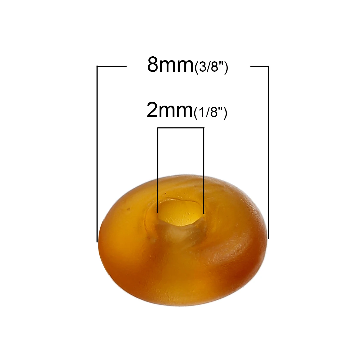 Дорин коробка Lampwork Стекло Бусины счеты матовый о 8 мм (3/8 &quot) x 4 (1/8 отверстие: