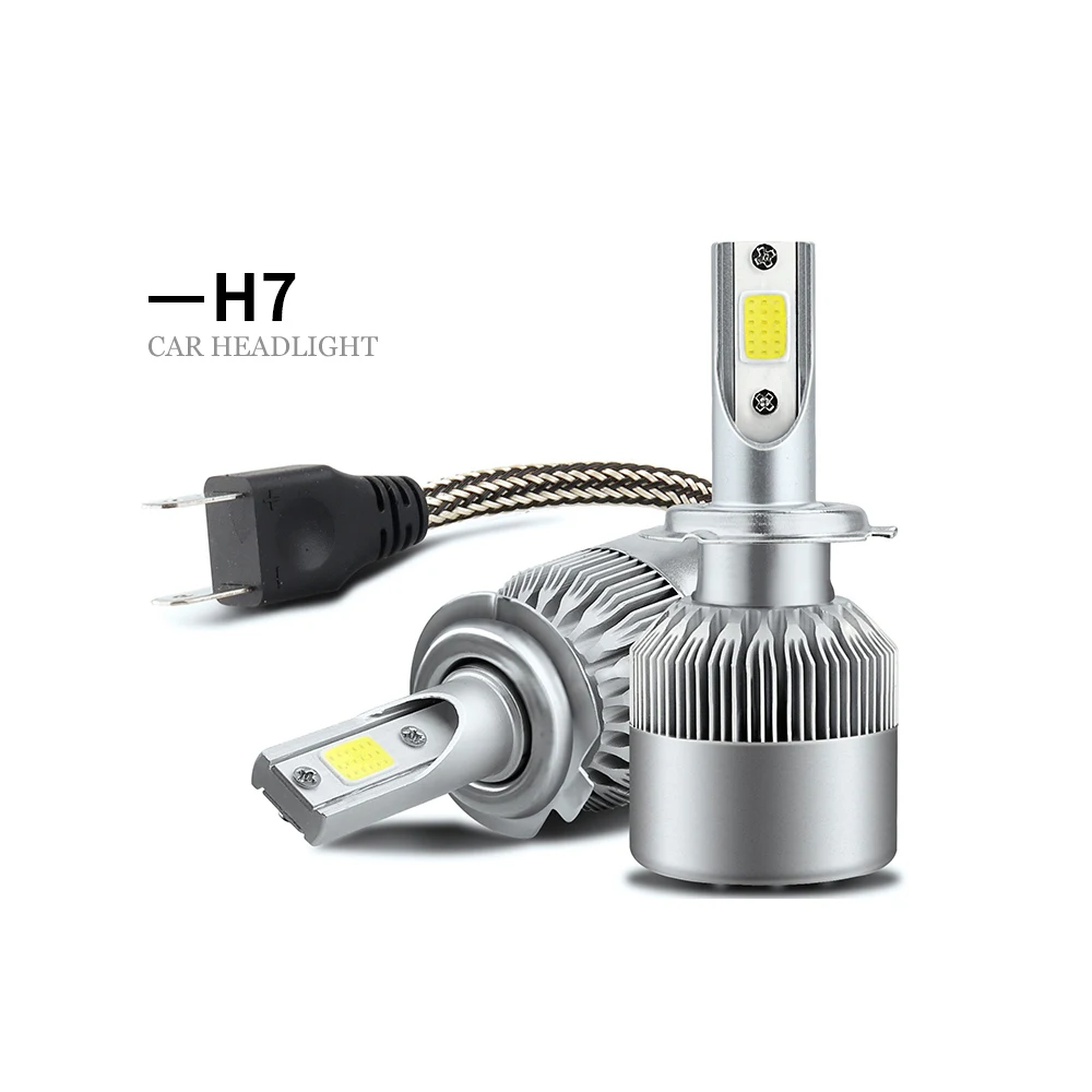 2 шт. Автомобильные led h3 h7 h16 h4 h1 h11 h9 h10 h13 h27 880 9005 9006 9004 9007 5202 фары лампы 36 Вт 8000LM Авто H3
