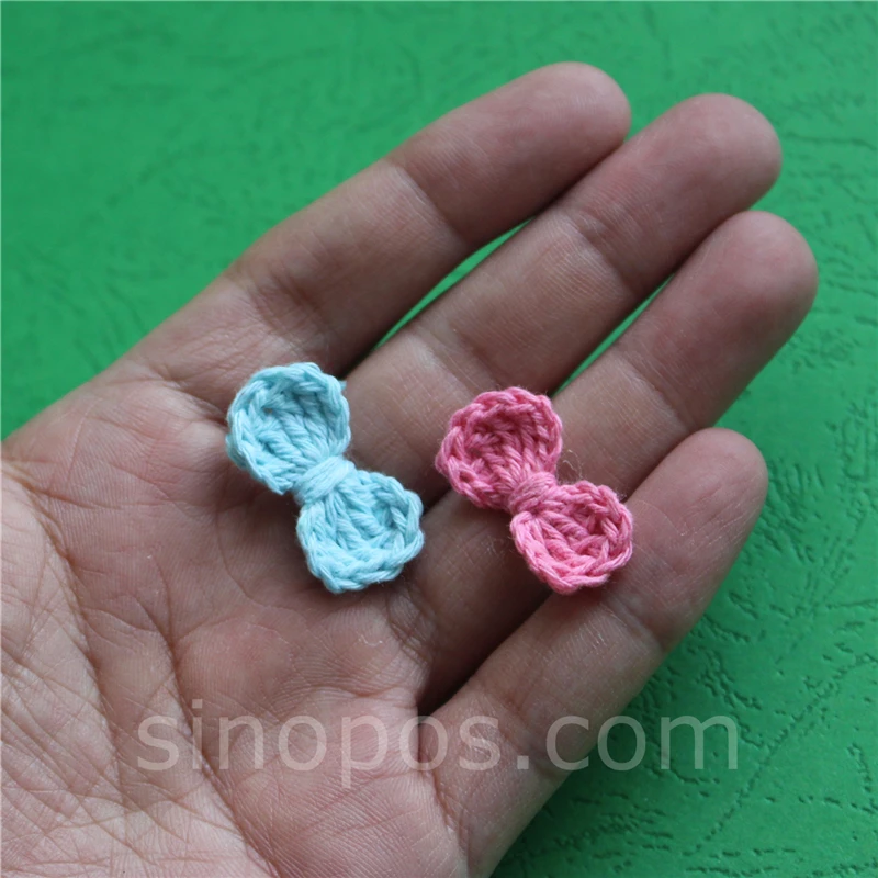 Красочные вязаные крючком шармы банты ручной работы 28 мм украшения для