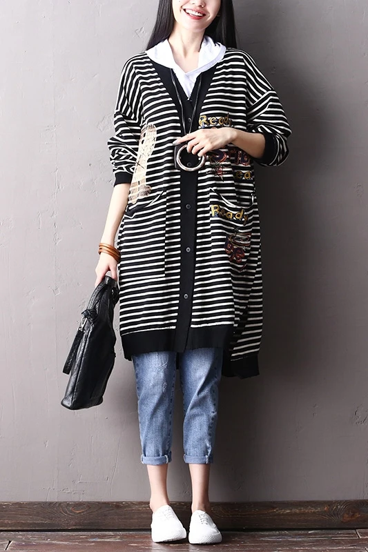 Новинка 2018 Женская Весенняя Повседневная Длинная рубашка с героями мультфильмов