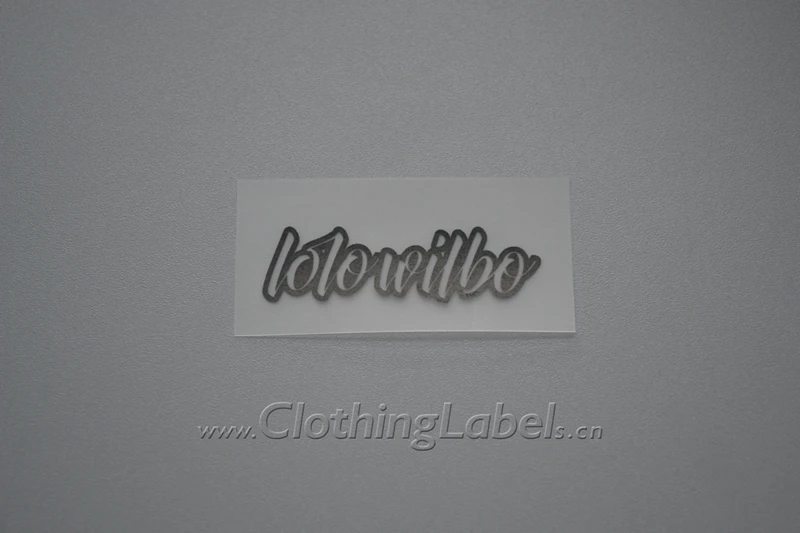 Прозрачные моющиеся этикетки для одежды и купальников из ТПУ с черным