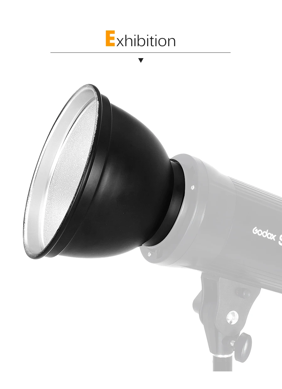 Godox Стандартный отражатель 180*130 мм Bowens Тип крепления для фотостудии освещение вспышки Speedlite(без отверстия для зонта