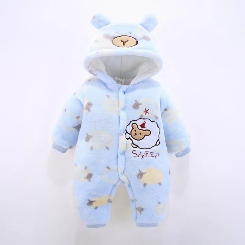 Милый осенний Детский комбинезон Пижама для малышей фланелевый хлопковый с