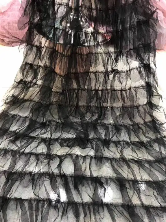 

embroidery tulle mesh lace fabric SYJ-2252 with good quality for party dress
