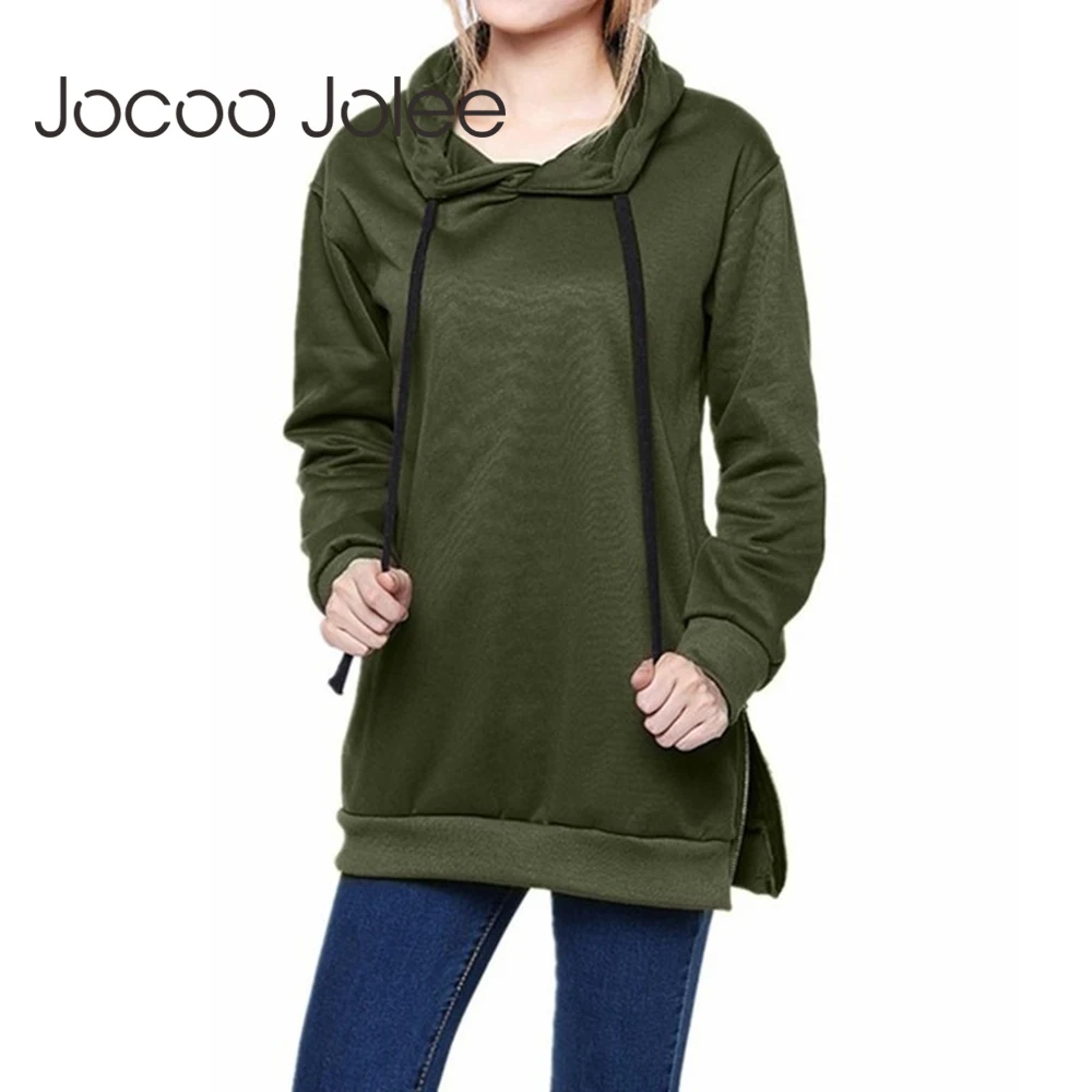 Jocoo Jolee 2021 весенне осенние женские свободные повседневные теплые толстовки с