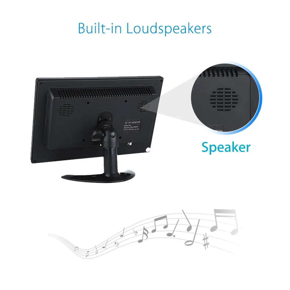 EYOYO S101 10 &quotдюймовый 400: 1 TFT ЖК-дисплей монитор Экран 1024*600 USB HDMl BNC VGA видео и аудио с