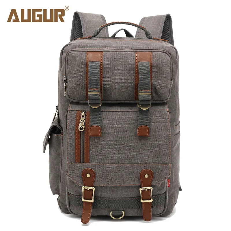 AUGUR 2018 новые холщовые рюкзаки 17 дюймов большой емкости рюкзак для ноутбука