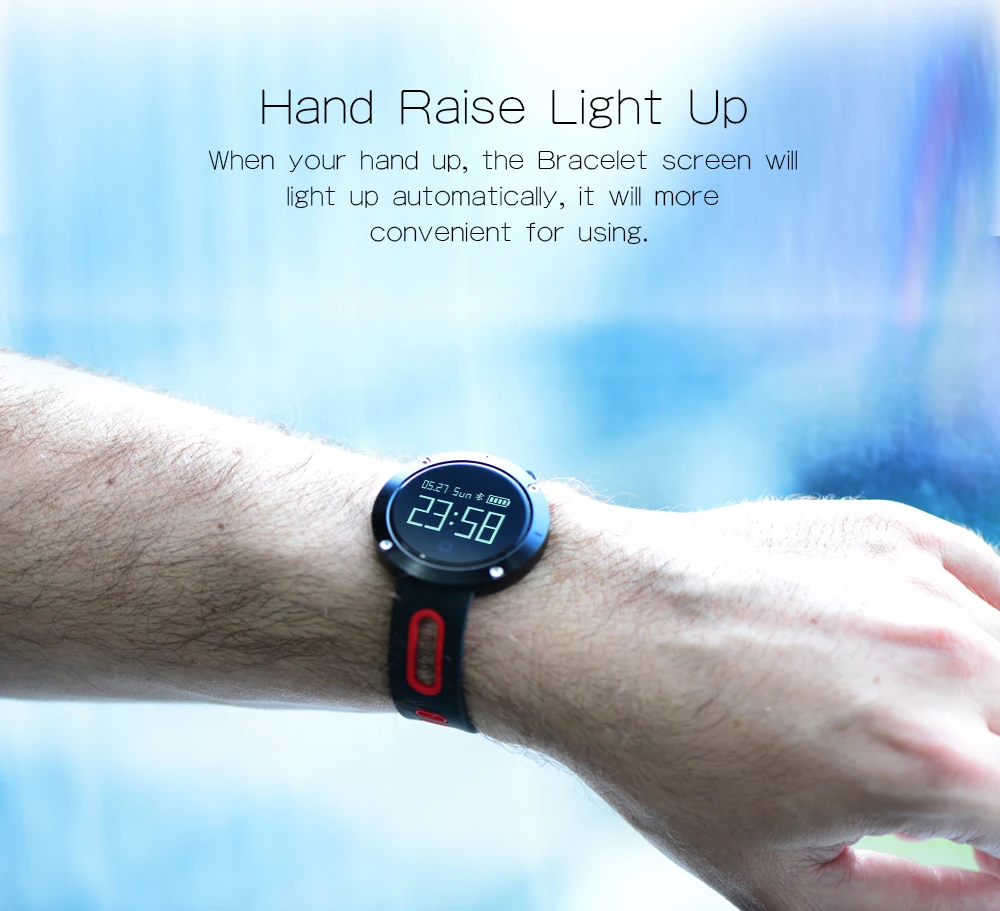 Новый dm58 сердечного ритма Смарт часы IP68 Водонепроницаемый Приборы для измерения