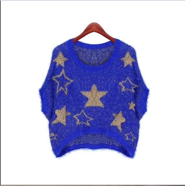 Новый 2015 осень и зима женская мода свободного покроя шею рукава летучая мышь