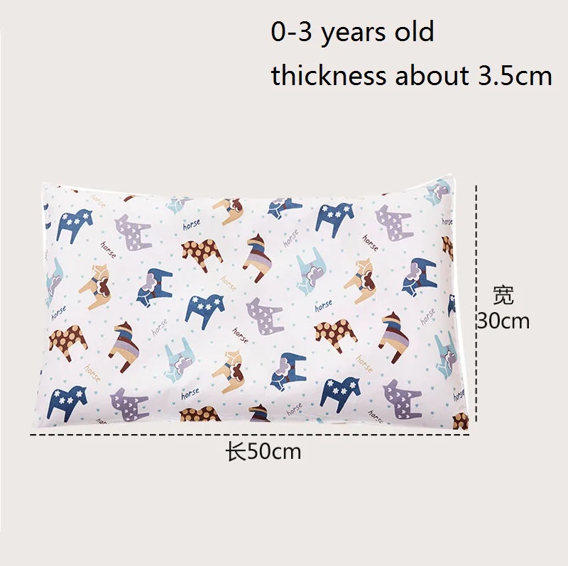 B 50x30cm 4 цвета мультфильм хлопок детские подушки мягкие моющиеся ребенок спальный подголовник удлинить прямоугольник подушка для малыша портативный подголовник - Цвет: B 50x30cm