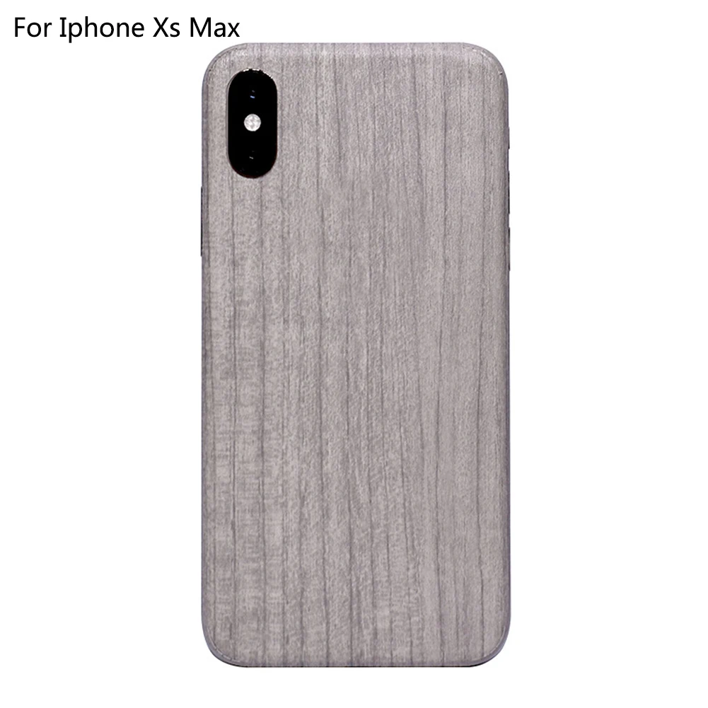 Grey For Iphone XS Max Скины против царапин винтажные наклейки для телефона деревянные зерна матовые задние защитные аксессуары ПВХ пленка для полного покрытия для IPhone X Xr - Цвет: Grey For Iphone XS Max