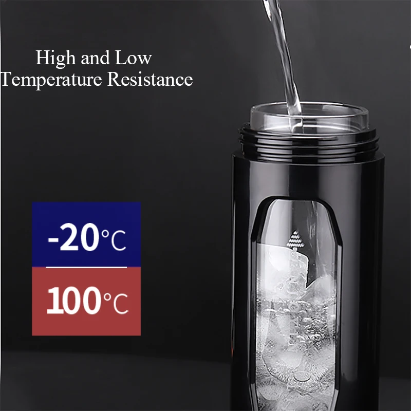 Портативная стеклянная Герметичная Бутылка для чая стеклянный