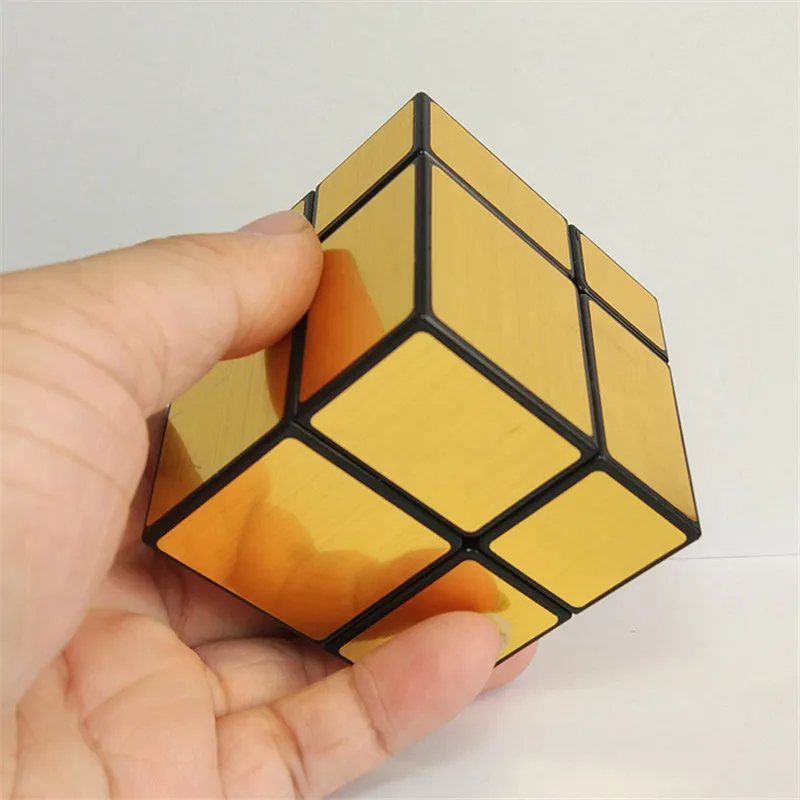 ShengShou 2X2 зеркальный куб с глянцевым покрытием головоломка Twisty Maigic куб обучающий игрушки Cubo Magico Рождественский подарок золото