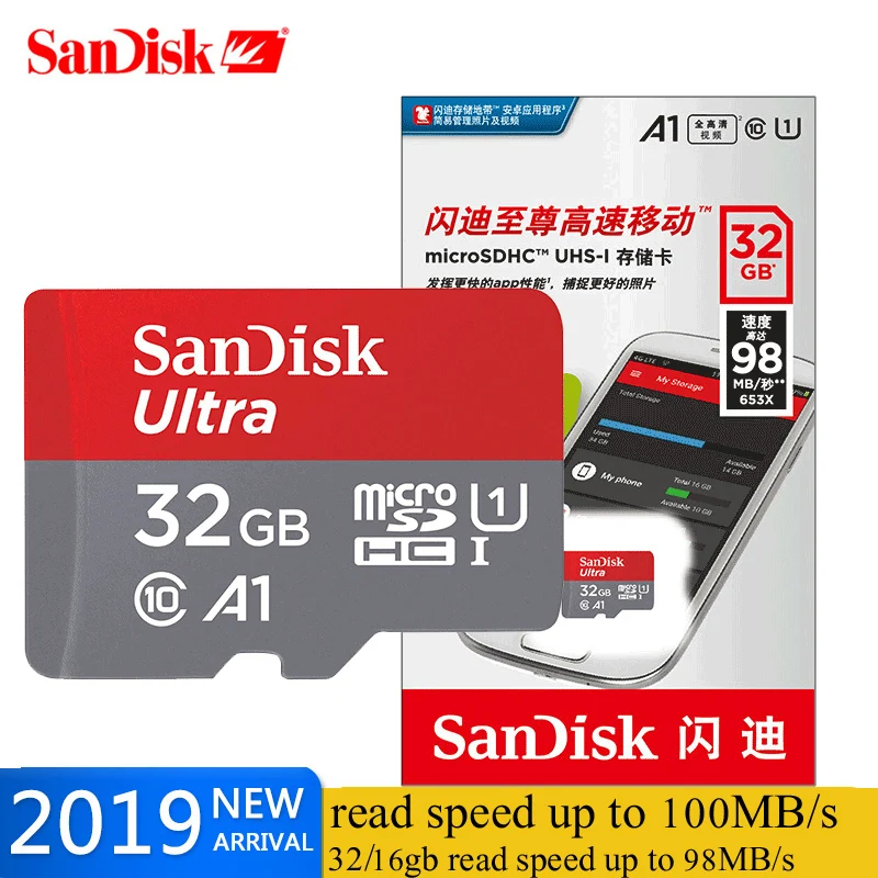 Двойной Флеш-накопитель SanDisk micro sd 200 ГБ 400 100 МБ/с. TF usb флэш-карта памяти, мicro sd 128 Гб 64 Гб оперативной памяти, 32 Гб встроенной памяти, 98 МБ/с. class10 продукт
