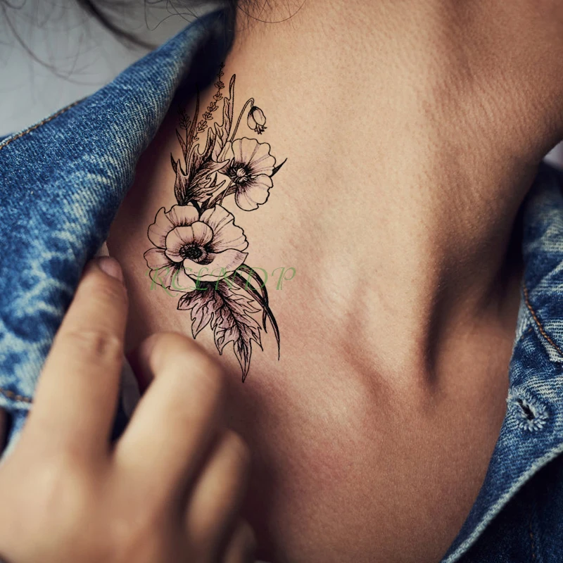 Waterproof Temporary Tattoo Sticker rose flower Tatto Flash Tatoo Fake Tattoos Tatouage Wrist foot hand For Girl Women femme | Красота и