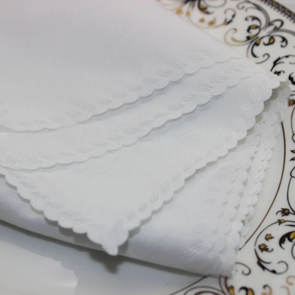 50 шт./лот 19 &quotбелый квадрат плотная Столовая салфетка для ресторана полиэстер