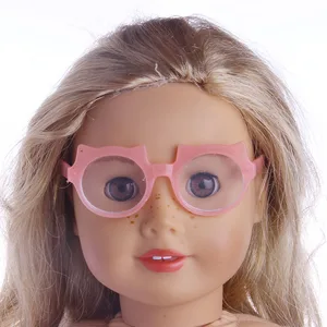 Аксессуары для кукольной одежды, модные солнцезащитные очки в форме кота, подходят для американской куклы 18 дюймов и куклы 43 см