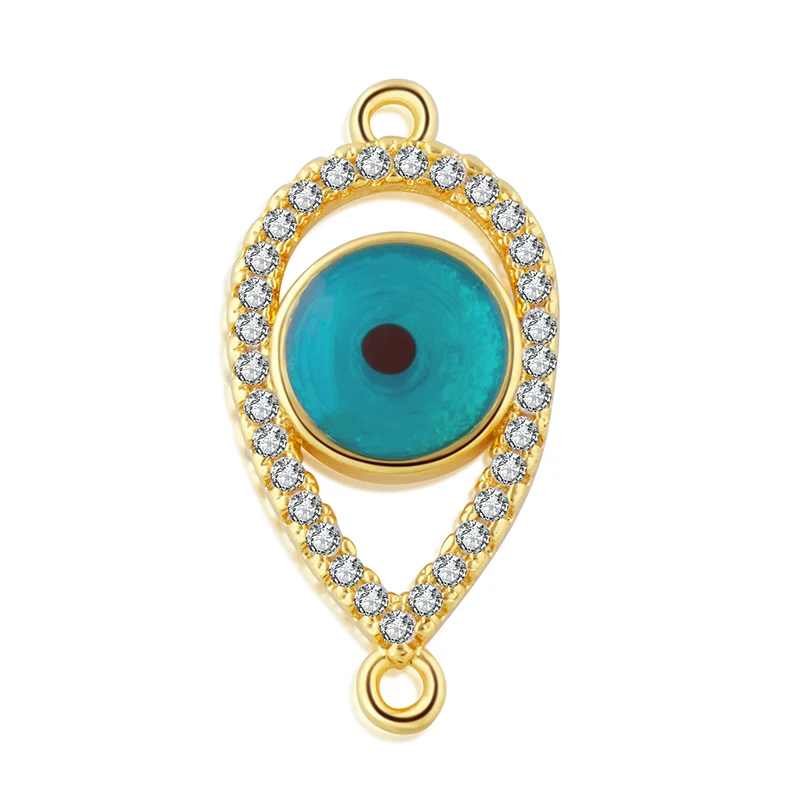 22*11 мм эмаль синий глаз коннектор аксессуары для ювелирных украшений