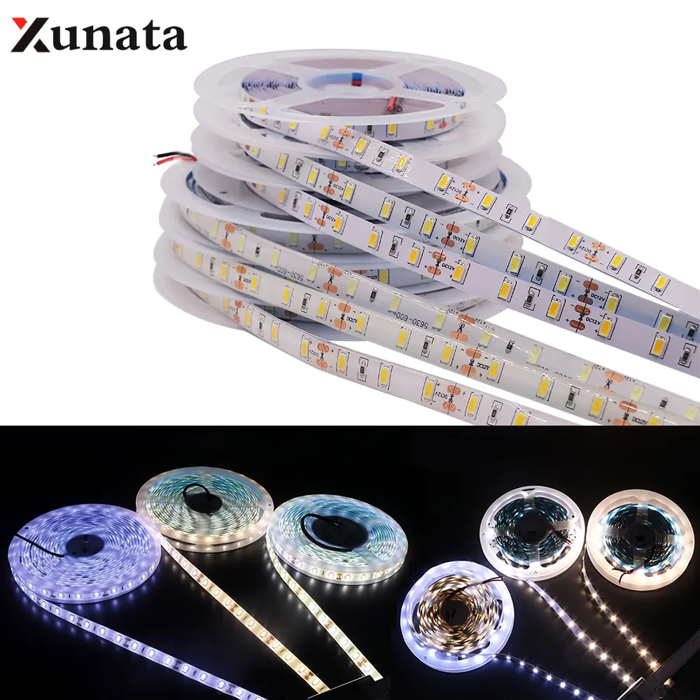 Супер яркая SMD 5630 Светодиодная лента 600 Холодный/Нейтральный Теплый/белый не