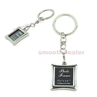 

5pcs/lot Metal Square Shape Po Frame Style Key Chain Ring Keychain Keyfob Y106