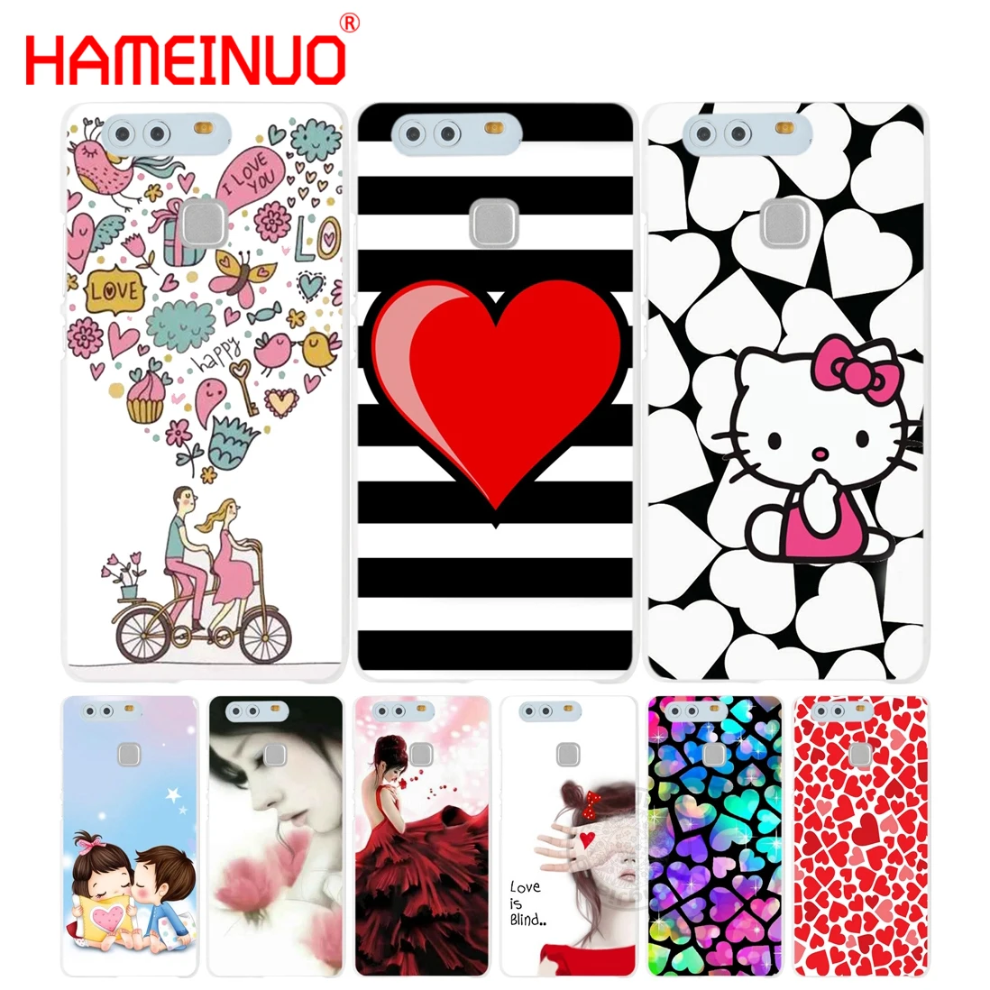 HAMEINUO Любовь Сердце красивые девушки чехол для телефона huawei Ascend P7 P8 P9 P10 lite plus G8 G7