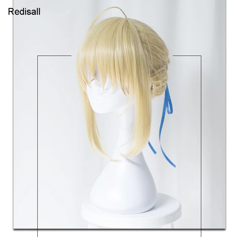 Fate/Stay Night Fate/Grand Order Saber золотой парик косички косплей Хэллоуин ролевые игры волосы