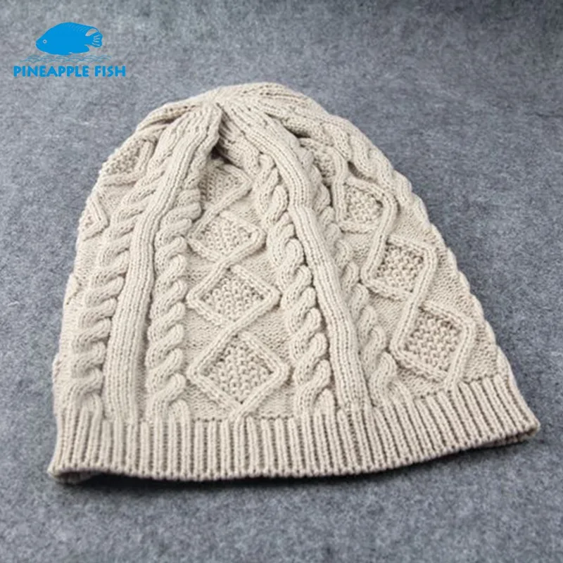 2017 Skullies шапочки зимняя шапка для Для женщин мужчин небольшой поворот вязаная