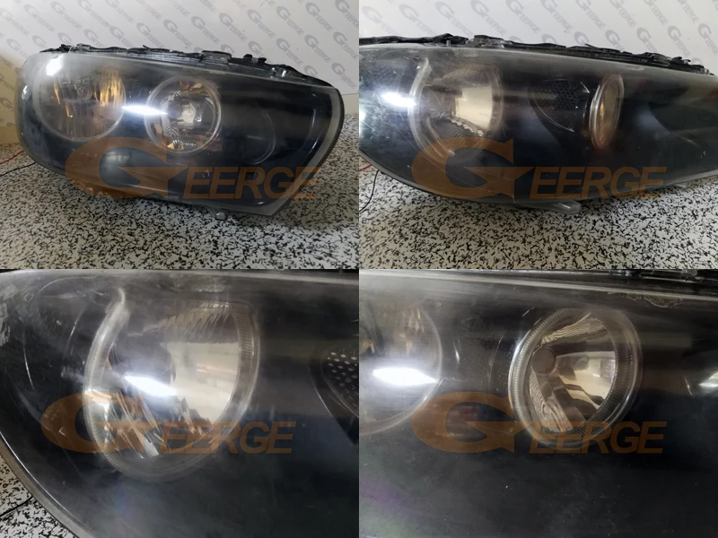 Для Volkswagen VW Scirocco 2008 2009 2010 2012 2013 галогенная фара превосходная ультра яркая подсветка с холодным катодом(CCFL) Ангельские глазки комплект