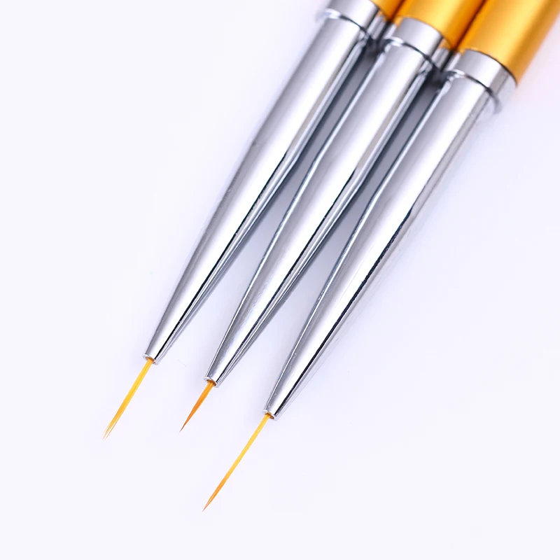 3 шт. Золотая живопись из линий для дизайна ногтей набор кистей ручки