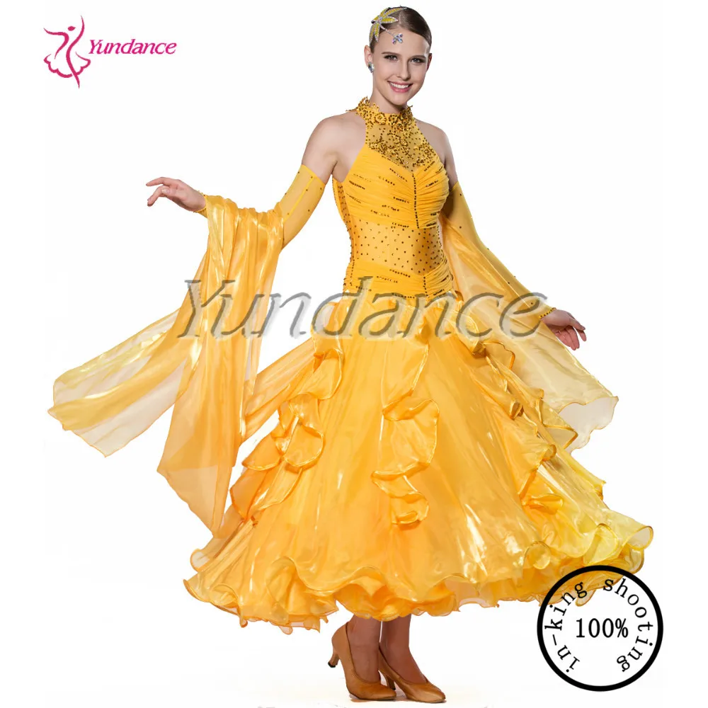 

New Design Gorgeous 2016 Ballroom Dancing Dress Newest Design Woman Modern Waltz Tango Standard Ballroom Dresses B-1179