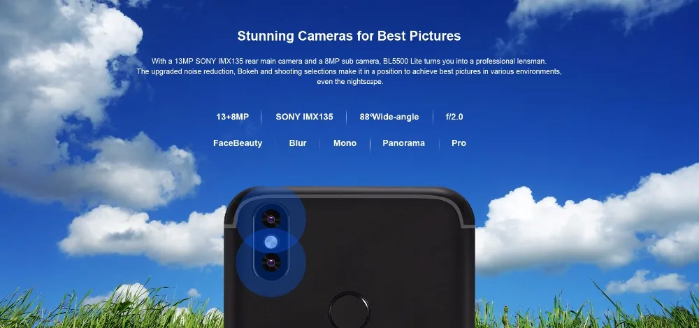 DOOGEE BL5500 Lite 4G смартфон 6,19 дюймов MTK6739 четырехъядерный 2 Гб ОЗУ 16 Гб ПЗУ 5500 мАч две sim-карты 13,0 МП Android 8,1