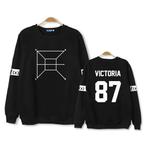 Толстовка с круглым вырезом kpop fx Модный пуловер принтом имени участника для