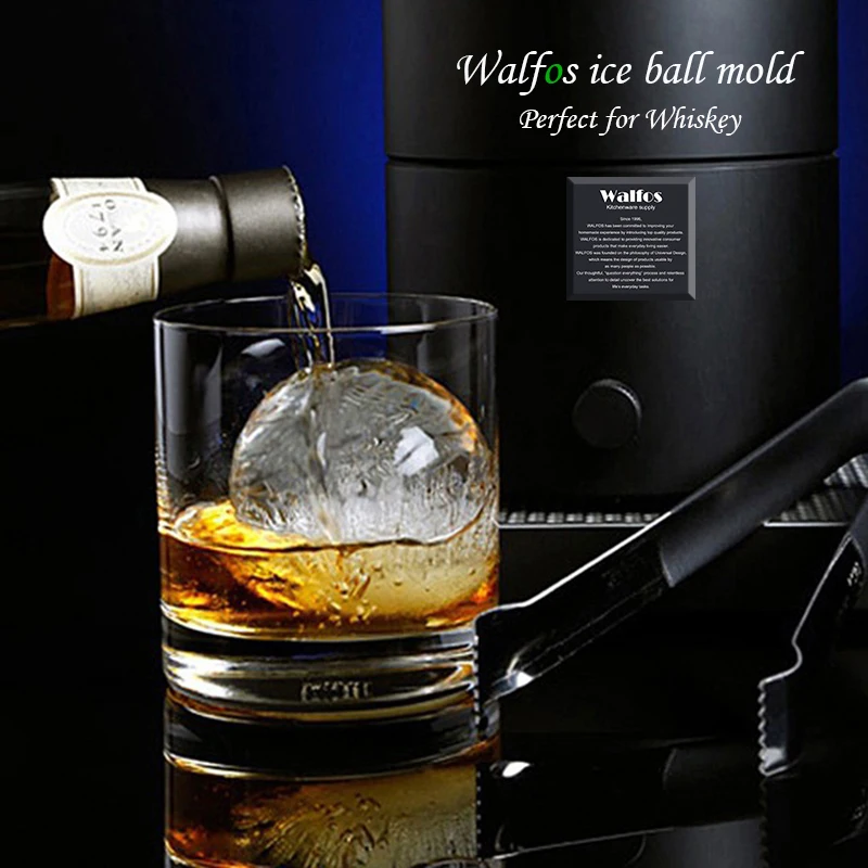 2 шт. силиконовые шарики WALFOS для виски 6 см|ball mold|ice mouldfood grade |