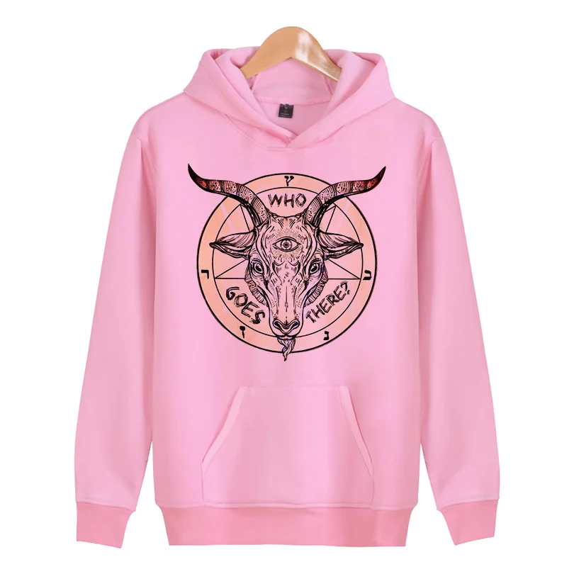 Мужская толстовка с капюшоном baphomet теплая зимняя куртка верхняя одежда