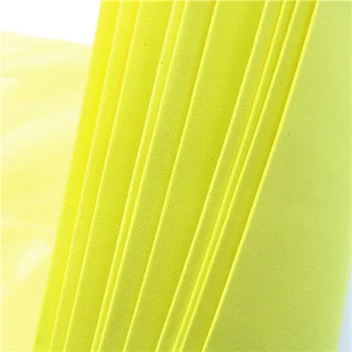 Fluorescein yellow 10 шт. 50*50 см EVA пенопластовая бумага DIY ручной работы подарки карты декор материалы для скрапбукинга разноцветные цветы вечерние губчатая бумага - Цвет: Fluorescein yellow