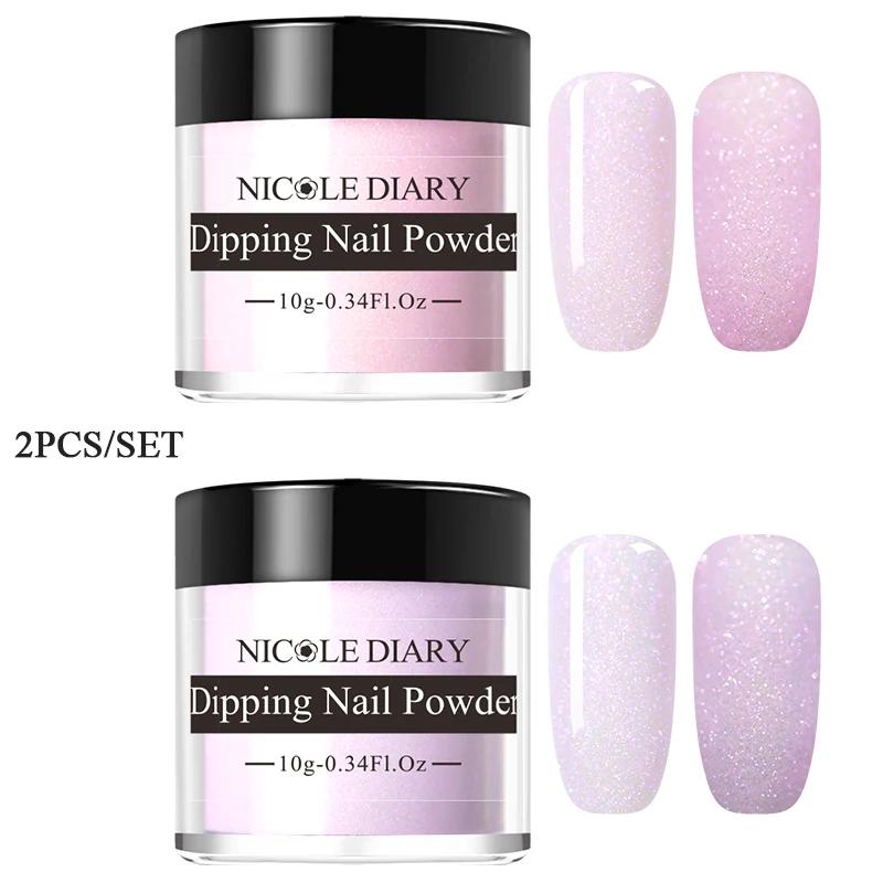 set 3 NICOLE дневник мигающий погружение ногтей порошок Набор красочный сладкий Dip блеск хромированный дизайн ногтей украшения погружение База Топ активатор - Цвет: set 3