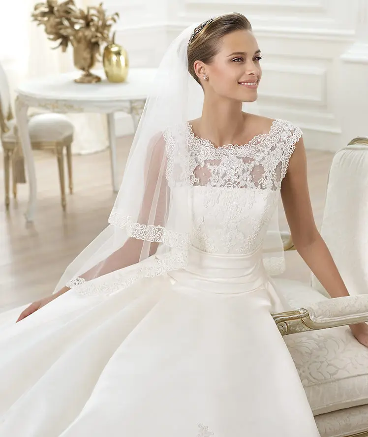 Free Shipping Scoop A-Line Floor-Length Latest Fashion Bridal Dresses Wedding Gown Elie Saab | Свадьбы и торжества