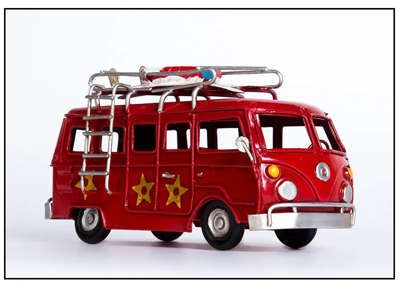 American Retro мини-модель автобуса Декор статуэтки ручной старый Изделия из металла Кофе персонализированные Украшения изысканный подарок коллекций