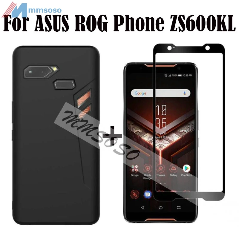 Для ASUS ROG Matte Soft TPU с полным закаленным стеклом для ZS600KL ZS 600KL Z01QD ASUS_Z01QD стеклянная