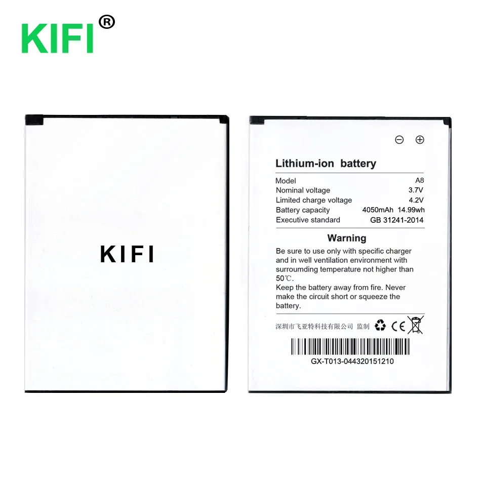 KIFI 100% QC PASS 4050mAh Аккумуляторы для мобильных телефонов AGM A8|mobile phone battery|battery forphone battery