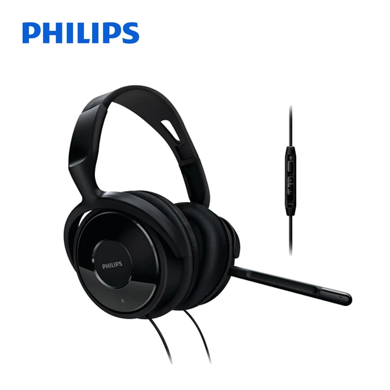 Philips Профессиональный shm6500 наушники с Провода Управление микрофон 3.5 мм разъем