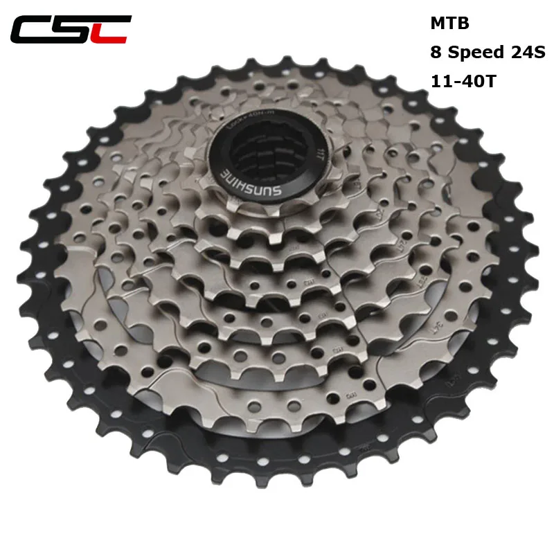 SUNSHINE велосипед Freewheel 8S 11 40T 24S широкий коэффициент кассета для горных велосипедов